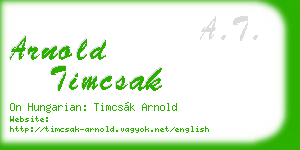 arnold timcsak business card