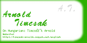 arnold timcsak business card